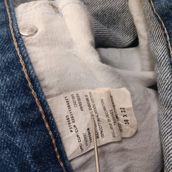 38x32 Vtg Dickies Blue Denim Carpenter Jeans Relaxed Fit Mens Classic Workwear - Picture 6 of 6